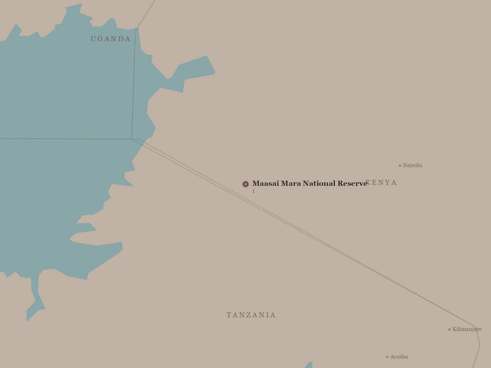 Original Spirit of Kenya route map: The Famous Mara