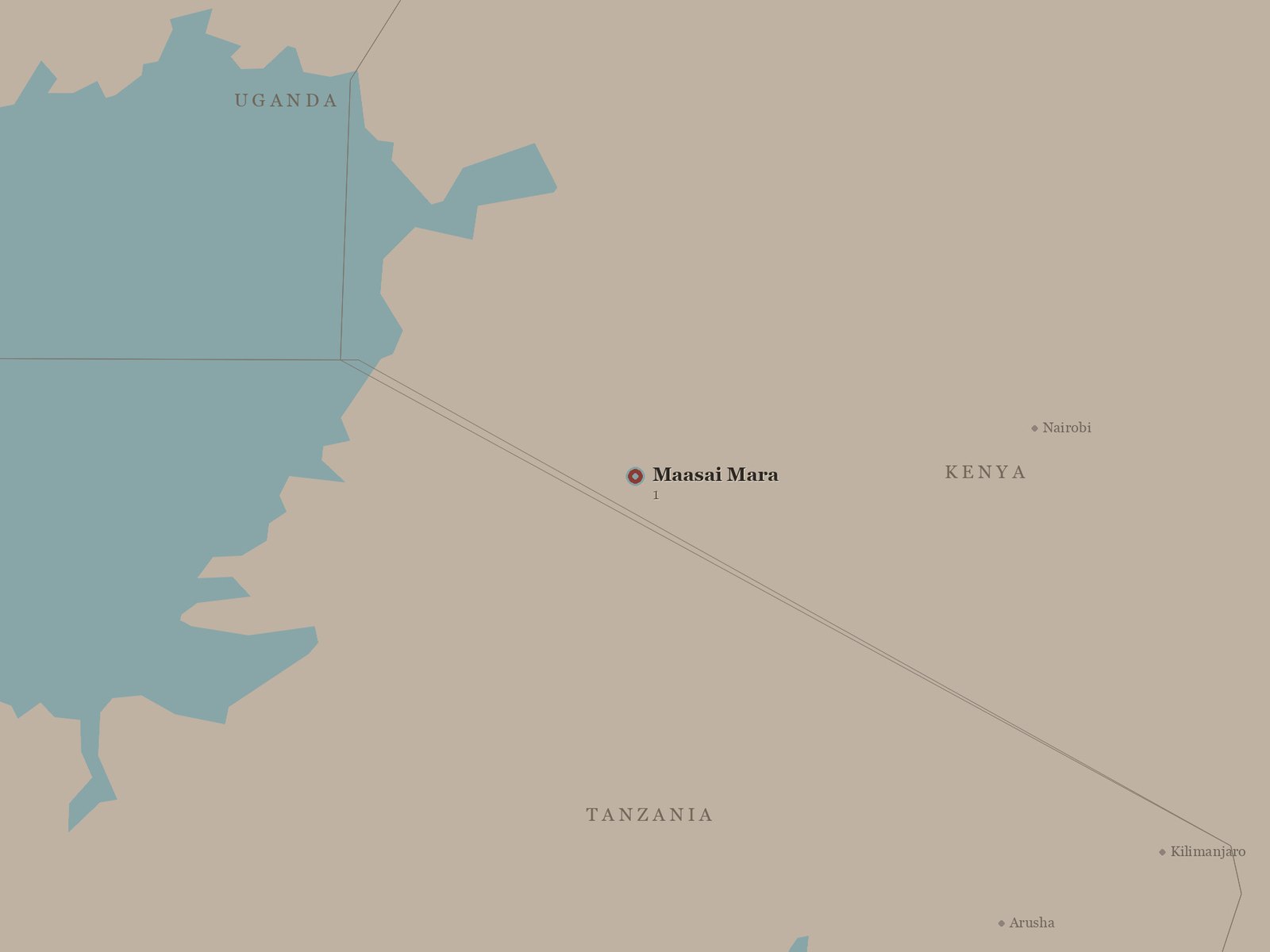 Mapa de ruta original de Spirit of Kenya: Sabor de Kenia NEW