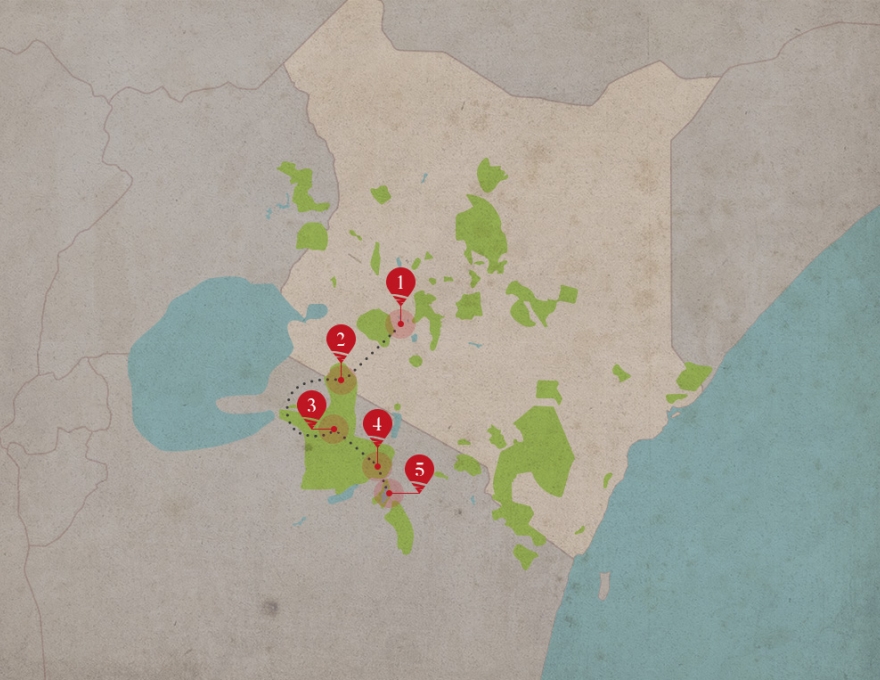 Original Spirit of Kenya route map: From Kenya to Tanzania with Love