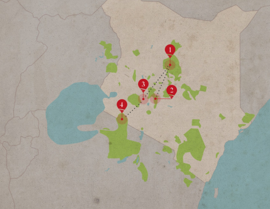 Original Spirit of Kenya route map: Exploring Kenya