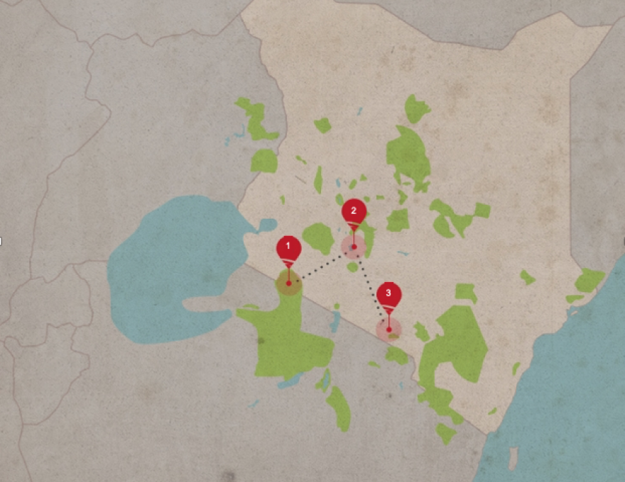 Original Spirit of Kenya route map: Roaring Kenya