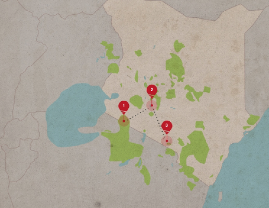 Original Spirit of Kenya route map: Into the wild