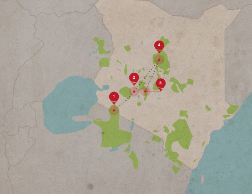 Original Spirit of Kenya route map: Off the Beaten Path
